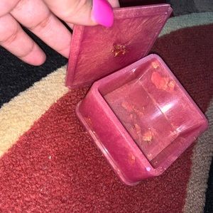 Rose gold resin jewelry box